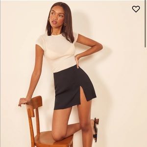 Reformation Margot Skirt in Black